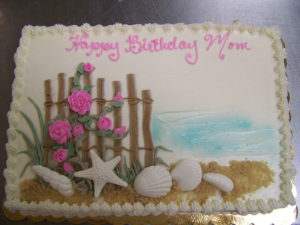 Beach birthday cake